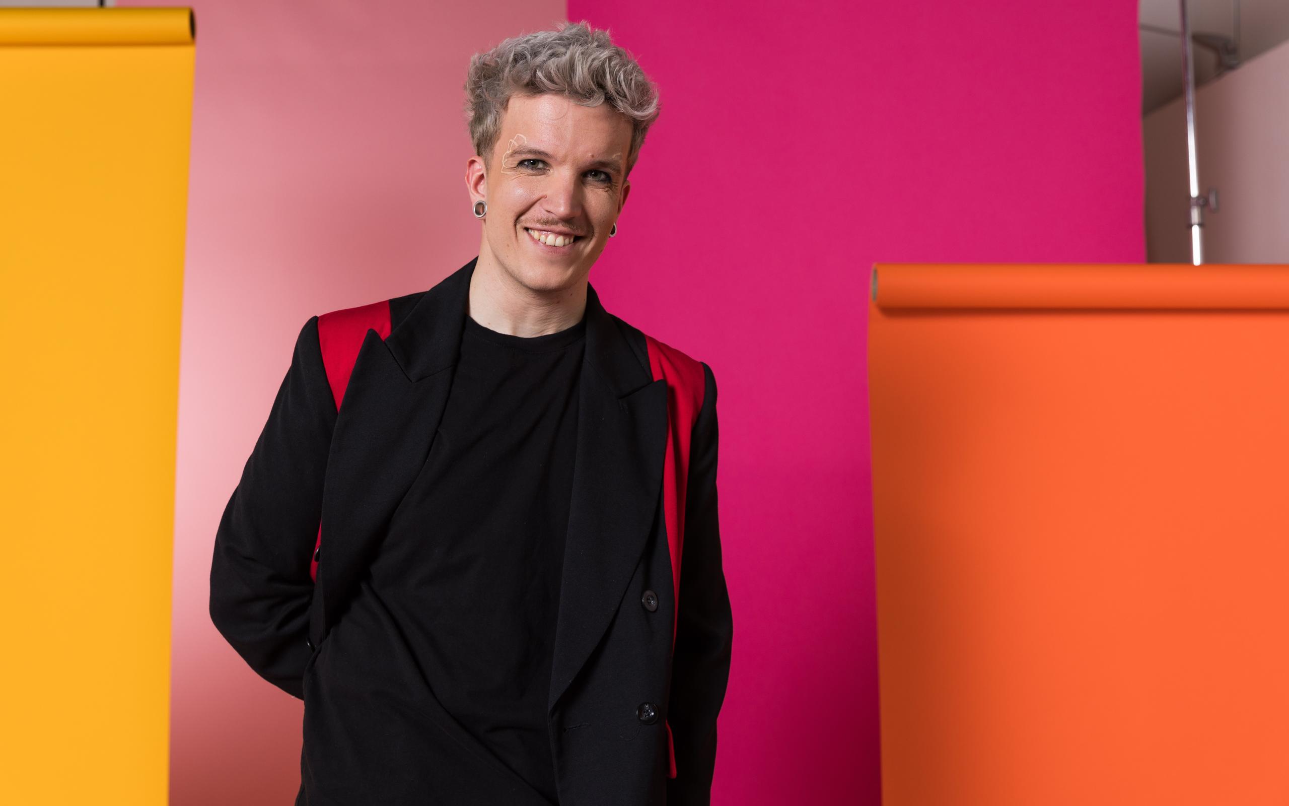 Baby Lasagna from Croatia in the Eurovision Song Contest 2024 official portrait studio