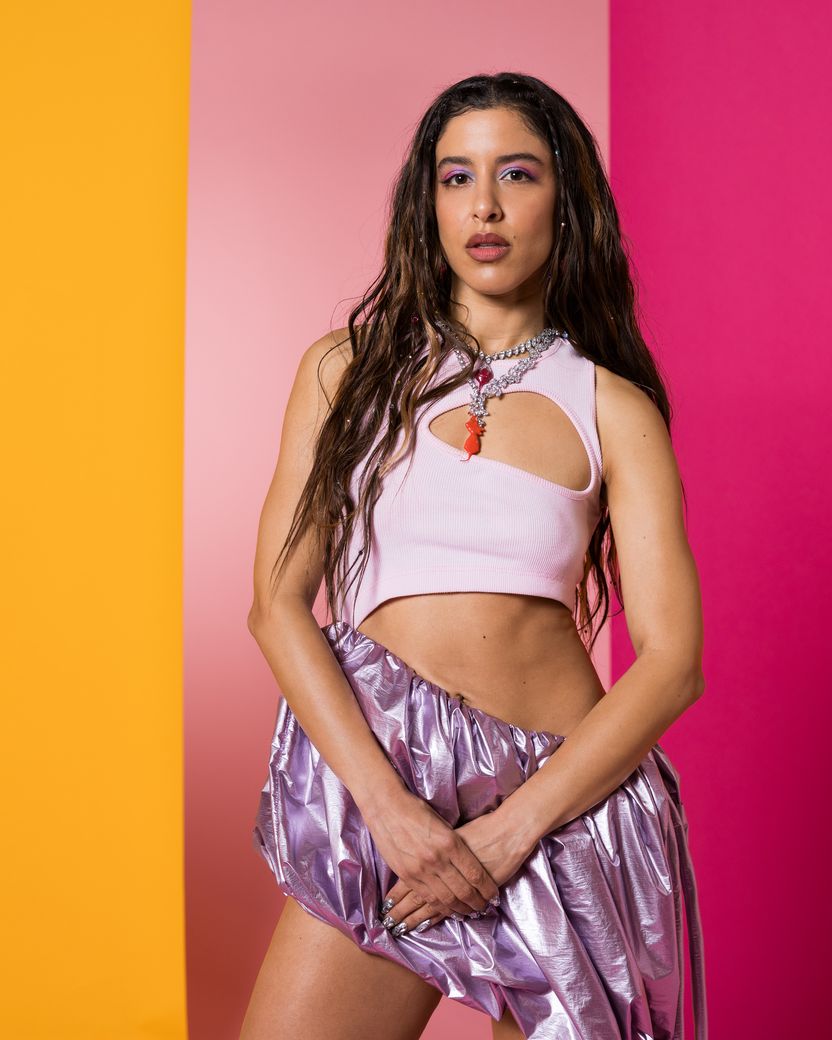 Marina Satti from Greece in the Eurovision Song Contest 2024 official portrait studio