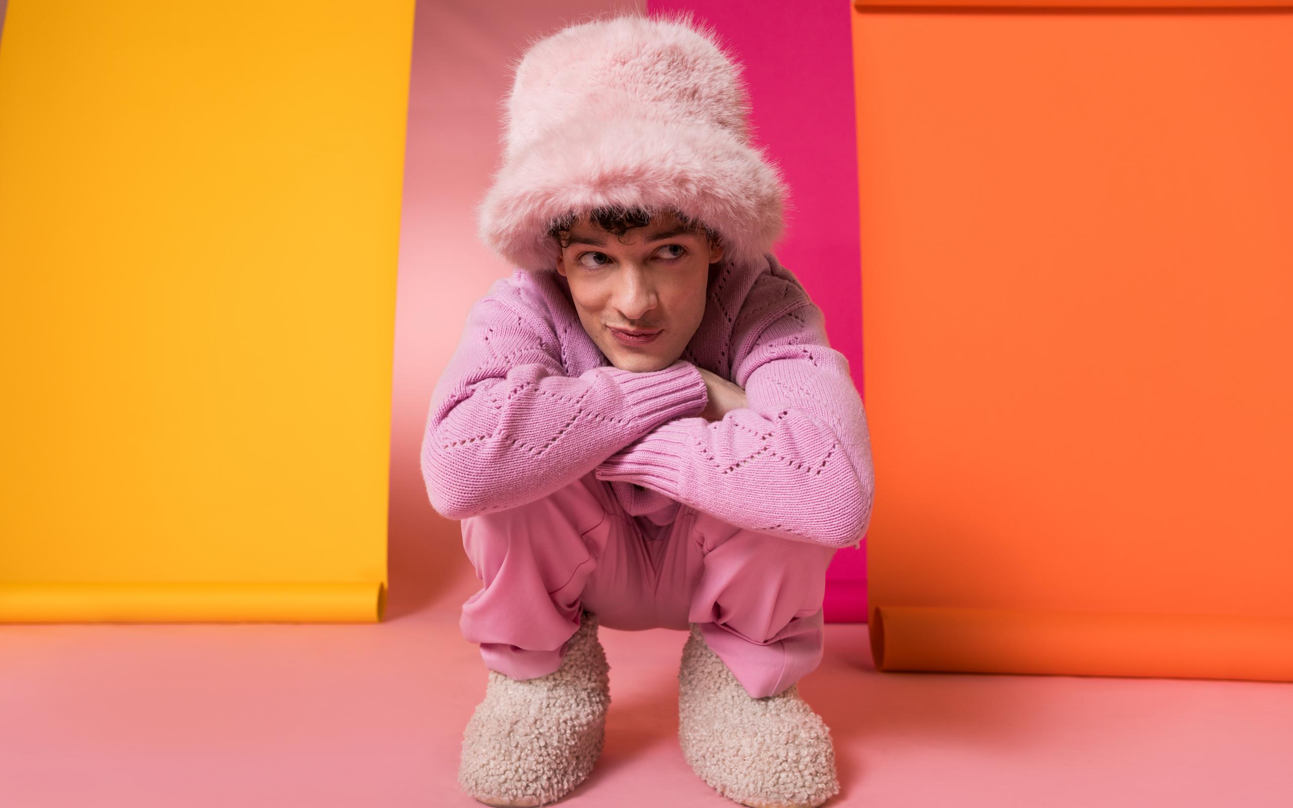 Nemo from Switzerland in the Eurovision Song Contest 2024 official portrait studio