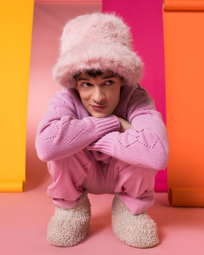 Nemo from Switzerland in the Eurovision Song Contest 2024 official portrait studio