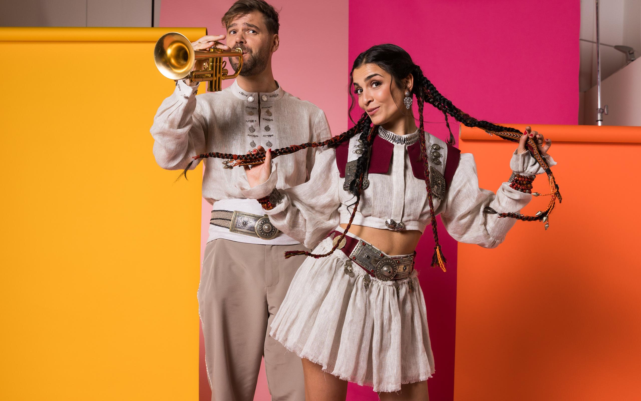 LADANIVA from Armenia in the Eurovision Song Contest 2024 official portrait studio