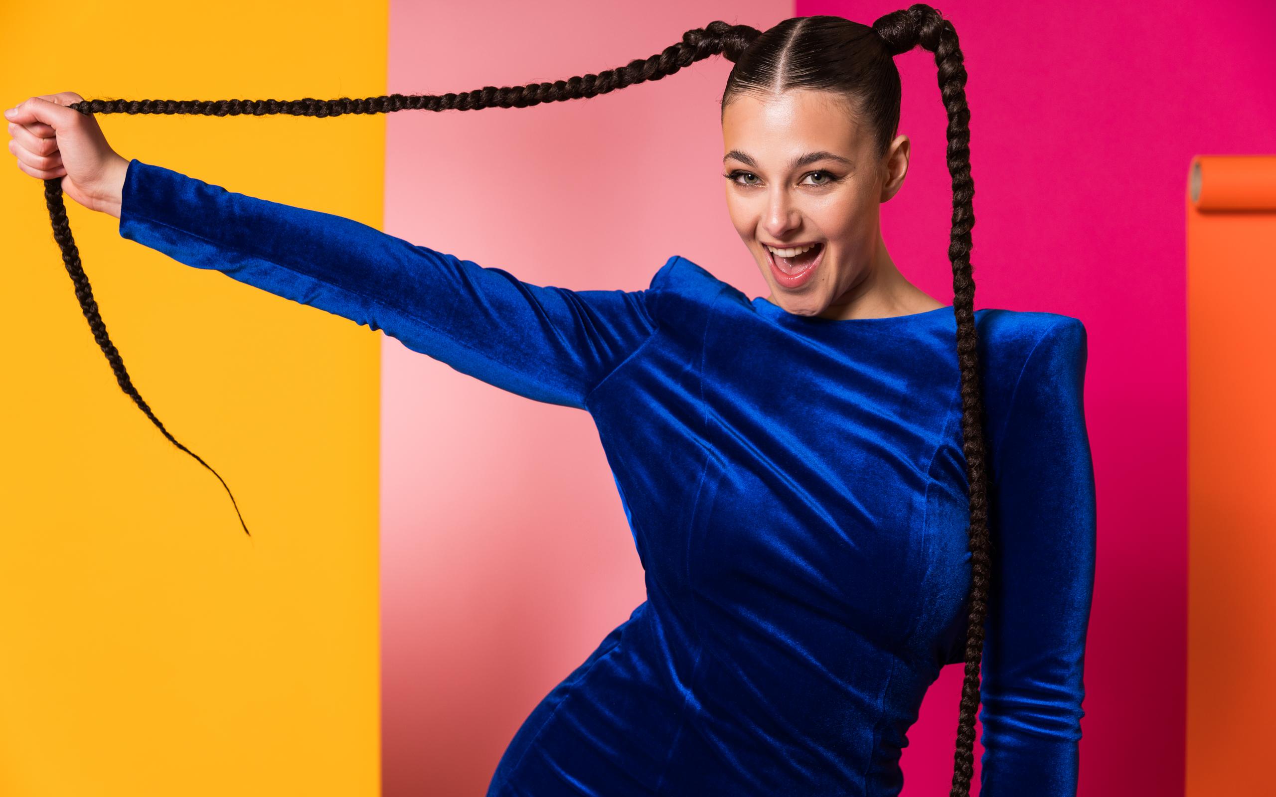 TALI from Luxembourg in the Eurovision Song Contest 2024 official portrait studio