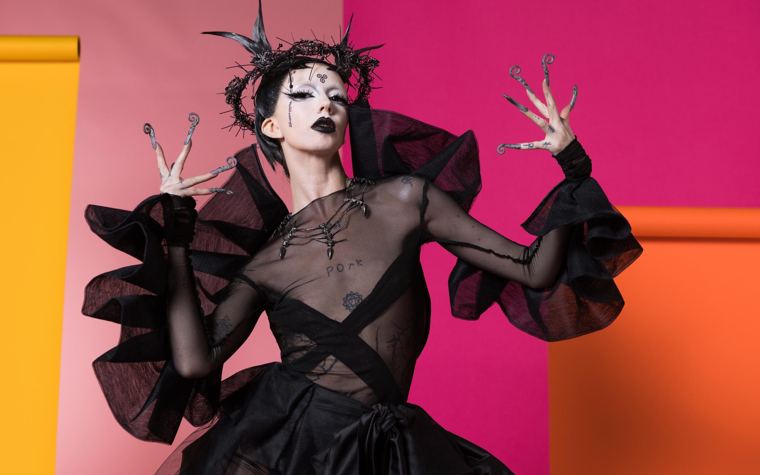 Bambie Thug from Ireland in the Eurovision Song Contest 2024 official portrait studio