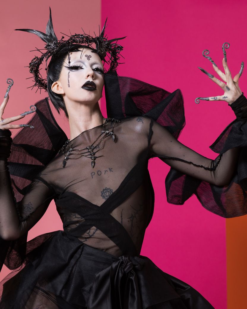 Bambie Thug from Ireland in the Eurovision Song Contest 2024 official portrait studio