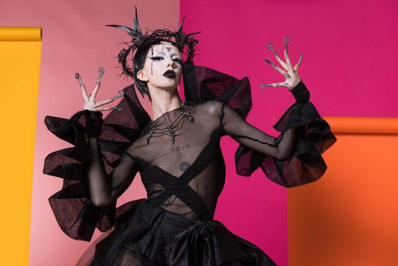 Bambie Thug from Ireland in the Eurovision Song Contest 2024 official portrait studio