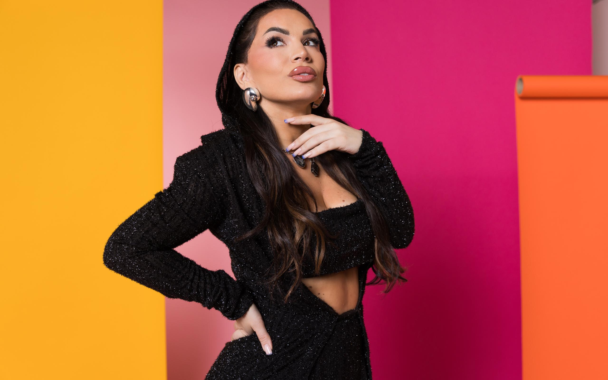 BESA from Albania in the Eurovision Song Contest 2024 official portrait studio