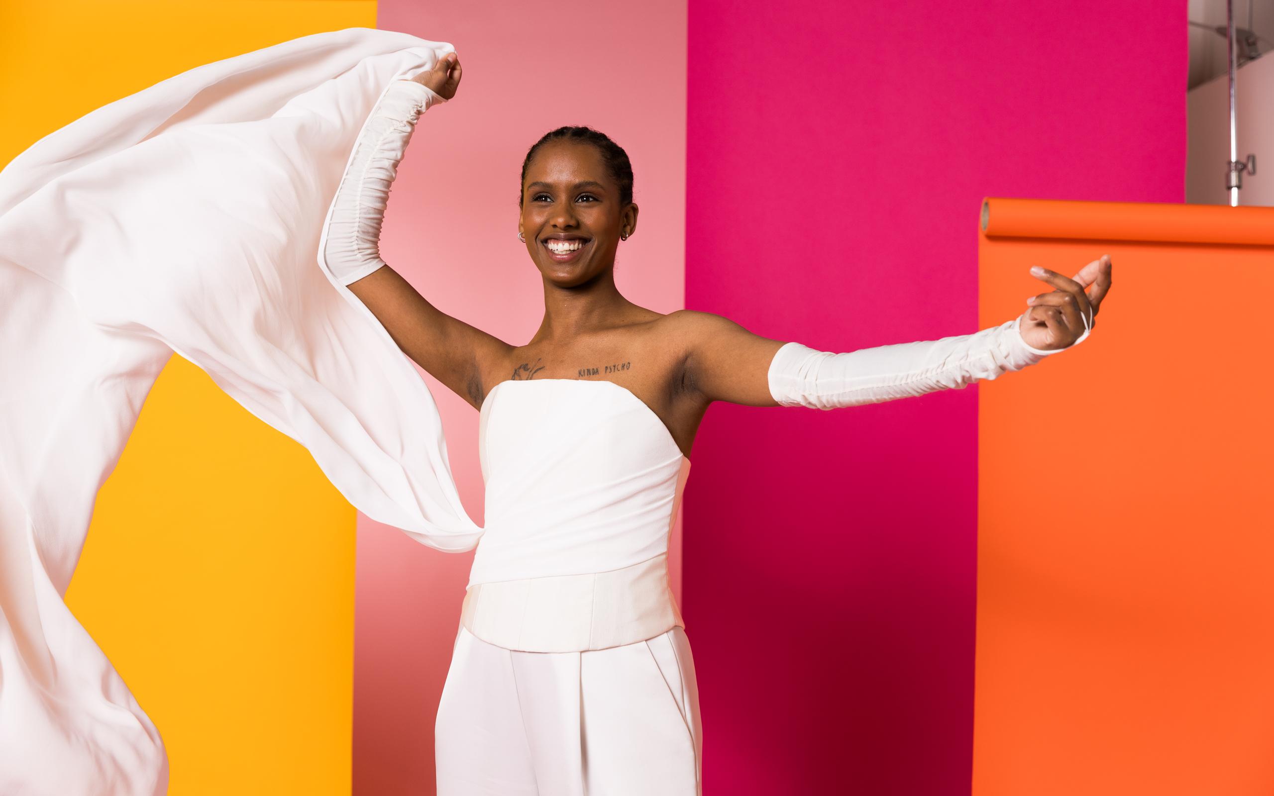 SABA from Denmark in the Eurovision Song Contest 2024 official portrait studio