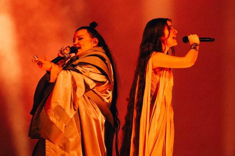 alyona alyona & Jerry Heil rehearsing Teresa & Maria for Ukraine at the Second Rehearsal of the First Semi-Final at Malmö Arena