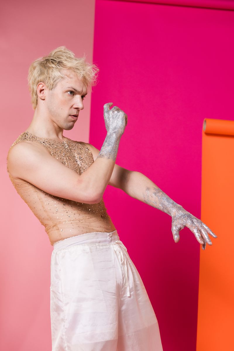 Mustii from Belgium in the Eurovision Song Contest 2024 official portrait studio