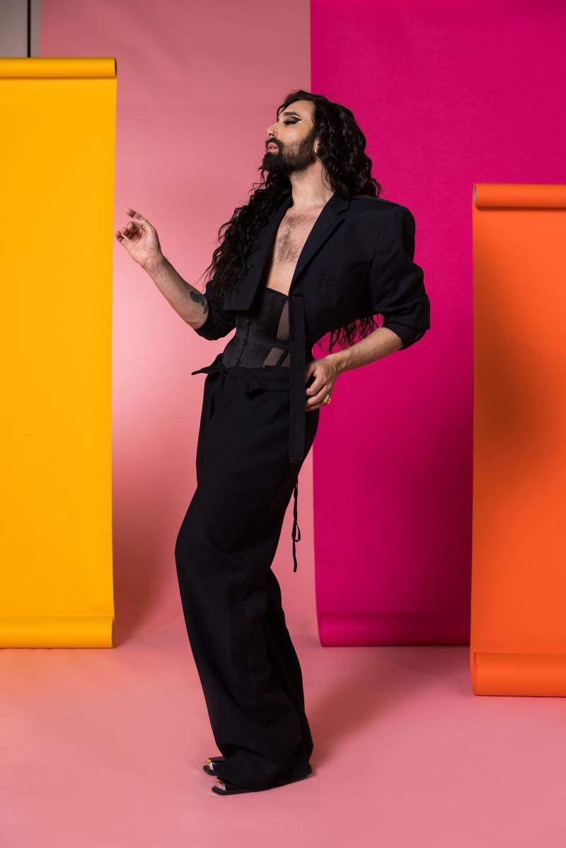 Conchita in the Eurovision Song Contest 2024 official portrait studio