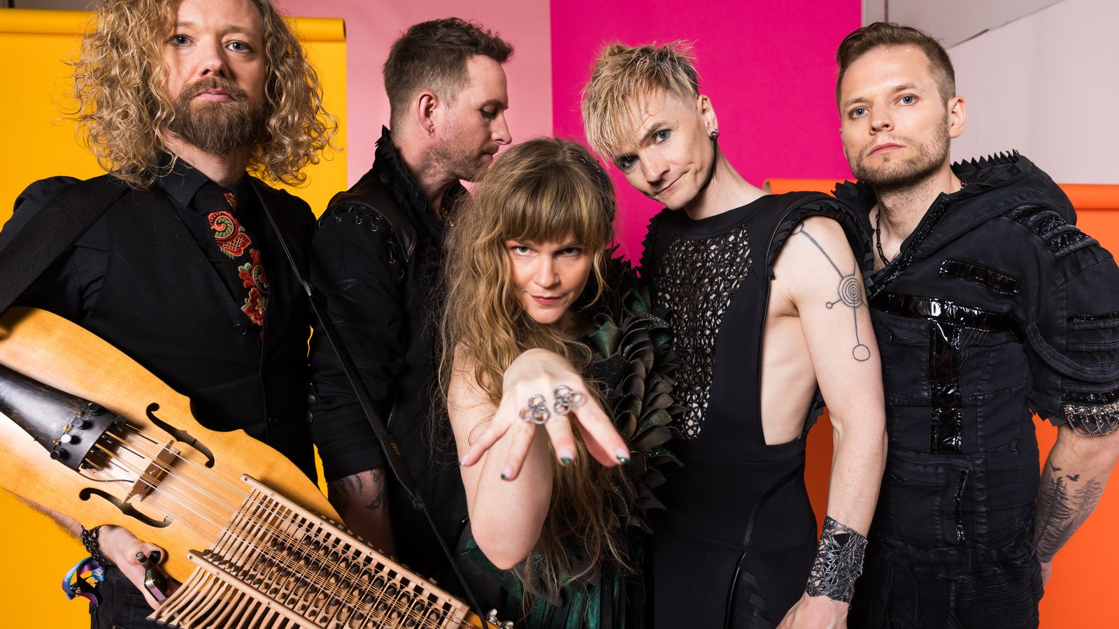 Gåte from Norway in the Eurovision Song Contest 2024 official portrait studio