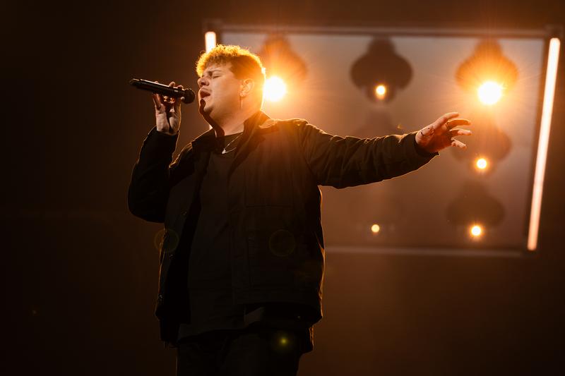 ISAAK rehearsing Always On The Run for Germany at the First Rehearsal of the Grand Final at Malmö Arena