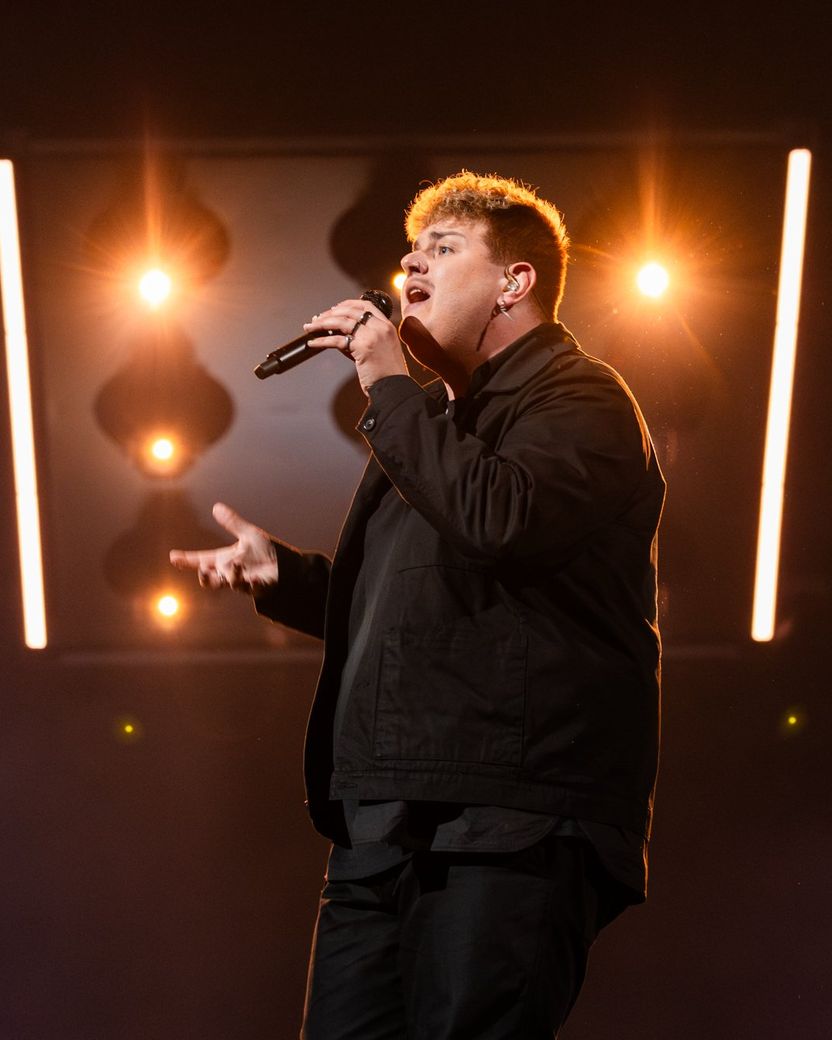 ISAAK rehearsing Always On The Run for Germany at the First Rehearsal of the Grand Final at Malmö Arena