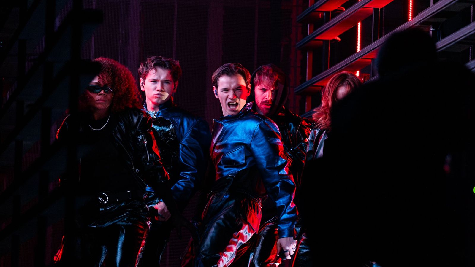 Marcus & Martinus rehearsing Unforgettable for Sweden at the First Rehearsal of the Grand Final at Malmö Arena