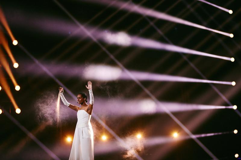 SABA rehearsing SAND for Denmark at the Second Rehearsal of the Second Semi-Final at Malmö Arena	
