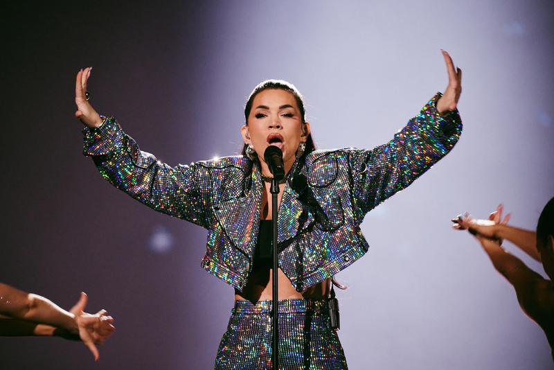 BESA rehearsing TITAN for Albania at the Second Rehearsal of the Second Semi-Final at Malmö Arena	
