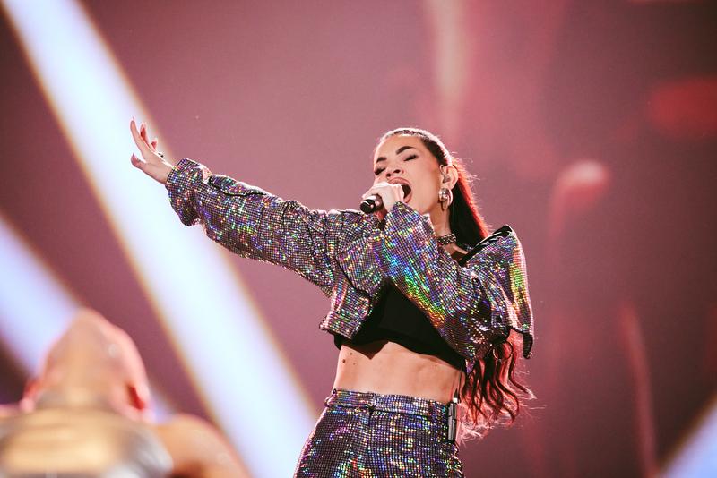 BESA rehearsing TITAN for Albania at the Second Rehearsal of the Second Semi-Final at Malmö Arena	
