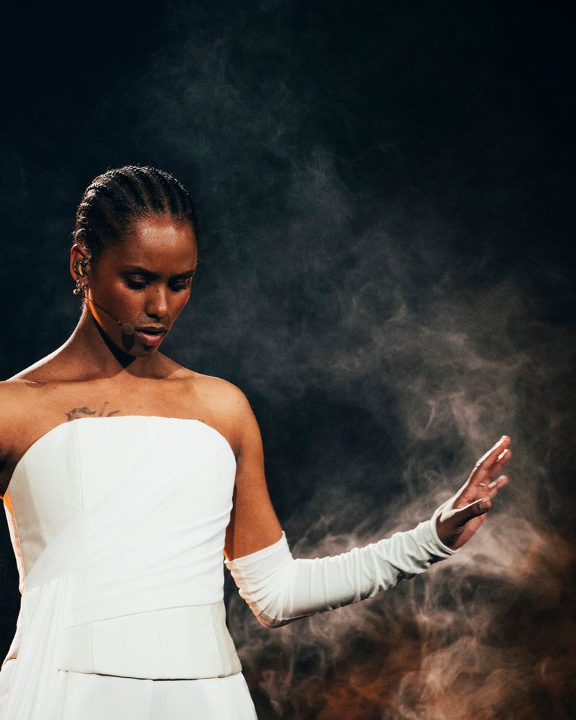 SABA rehearsing SAND for Denmark at the Second Rehearsal of the Second Semi-Final at Malmö Arena	