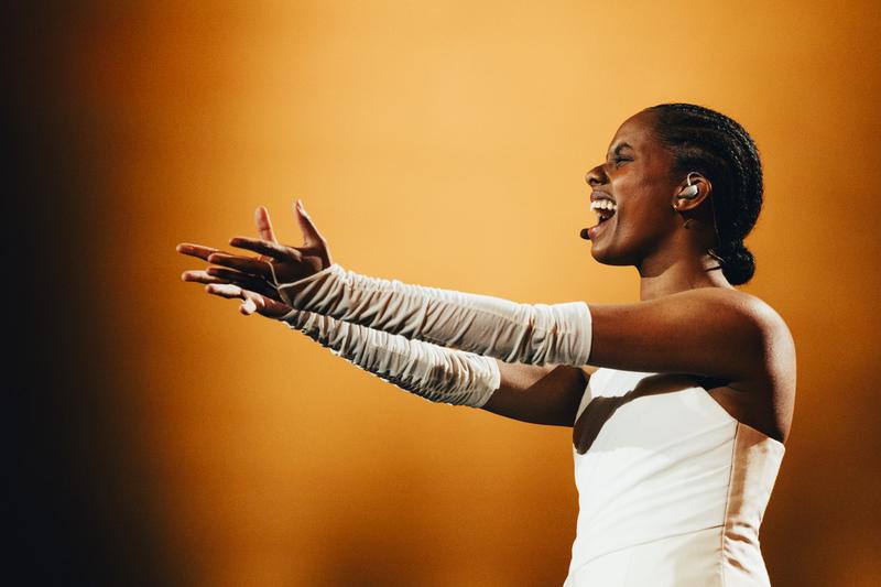 SABA rehearsing SAND for Denmark at the Second Rehearsal of the Second Semi-Final at Malmö Arena	