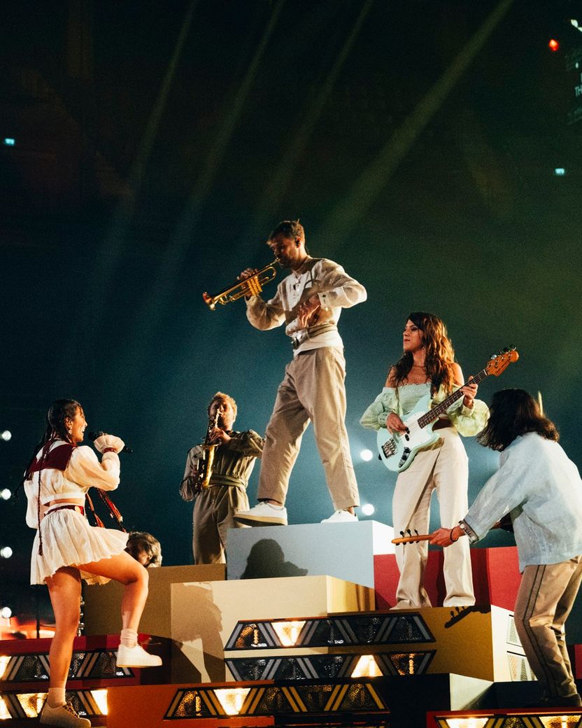 LADANIVA rehearsing Jako for Armenia at the Second Rehearsal of the Second Semi-Final at Malmö Arena	