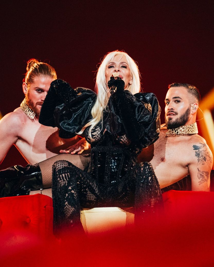 Nebulossa rehearsing ZORRA for Spain at the First Rehearsal of the Grand Final at Malmö Arena	