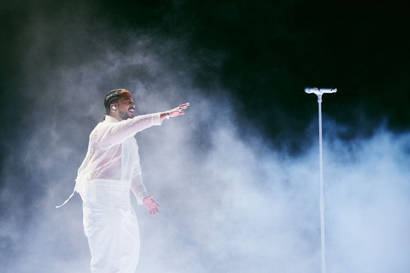 Slimane rehearsing Mon amour for France at the Second Rehearsal of the Grand Final at Malmö Arena	

