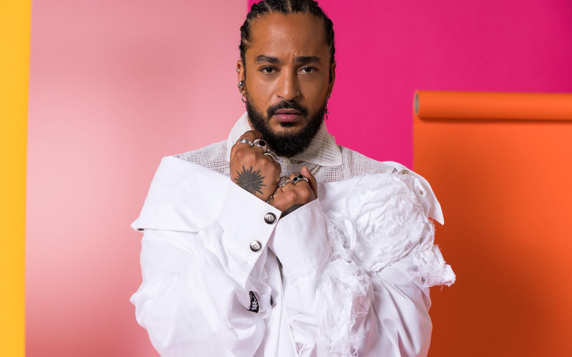 Slimane from France in the Eurovision Song Contest 2024 official portrait studio