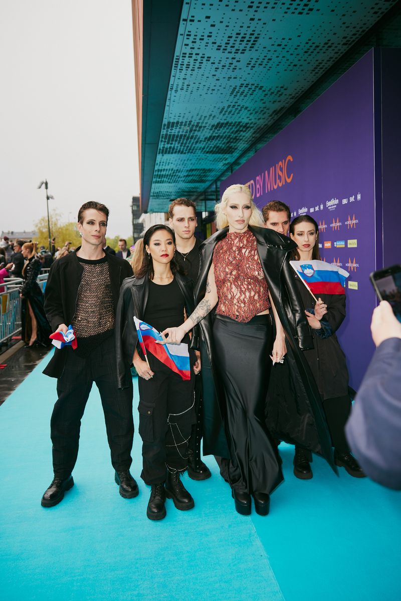 Raiven walks the Turquoise Carpet for Slovenia at Malmö Live
