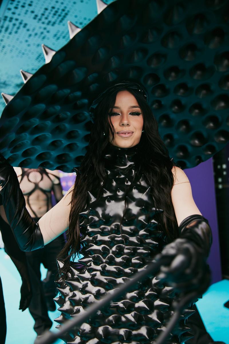 Malta's Sarah Bonnici walking the Turquoise Carpet at Malmö Live
