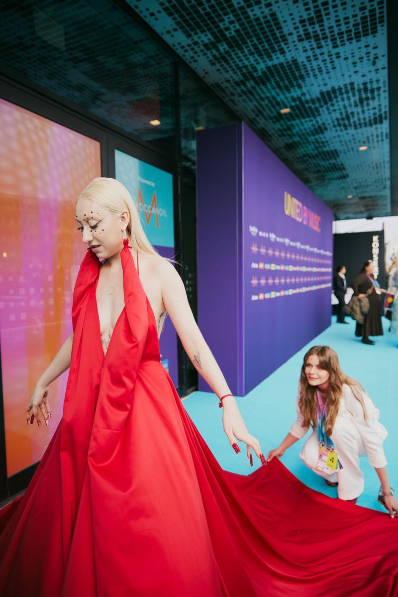 The artists of the 68th Eurovision Song Contest walk the Turquoise Carpet at Malmö Live
