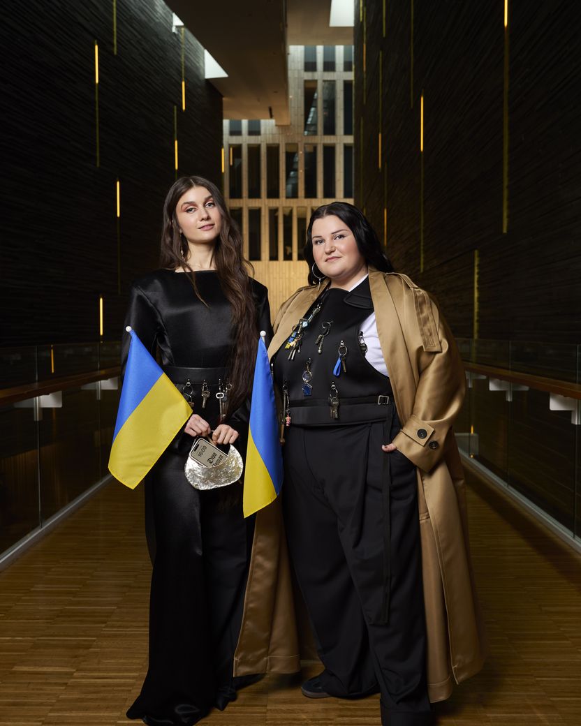 alyona alyona & Jerry Heil representing Ukraine at the Opening Ceremony at Malmö Live 