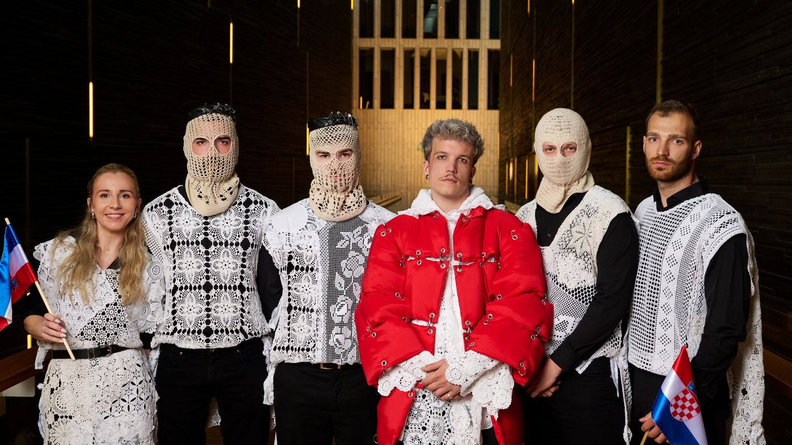 Baby Lasagna and band representing Croatia at the Opening Ceremony at Malmö Live