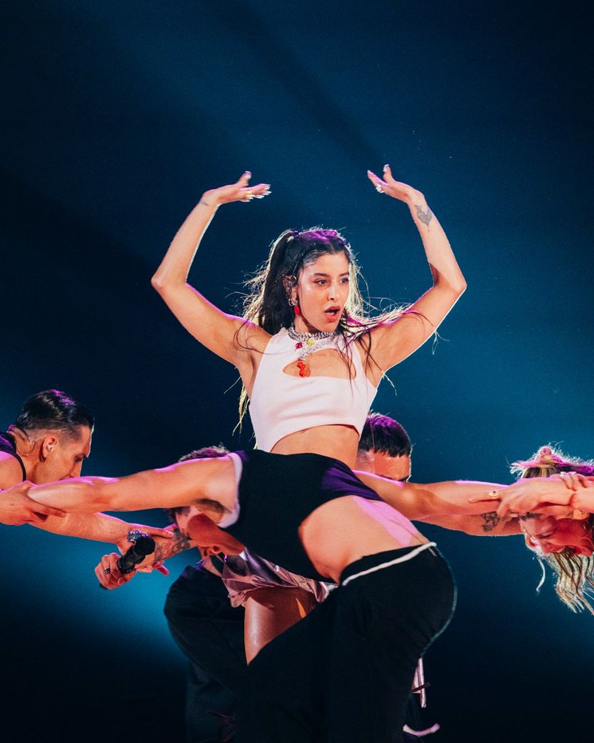 Marina Satti performing ZARI for Greece at the Second Semi-Final at Malmö Arena
