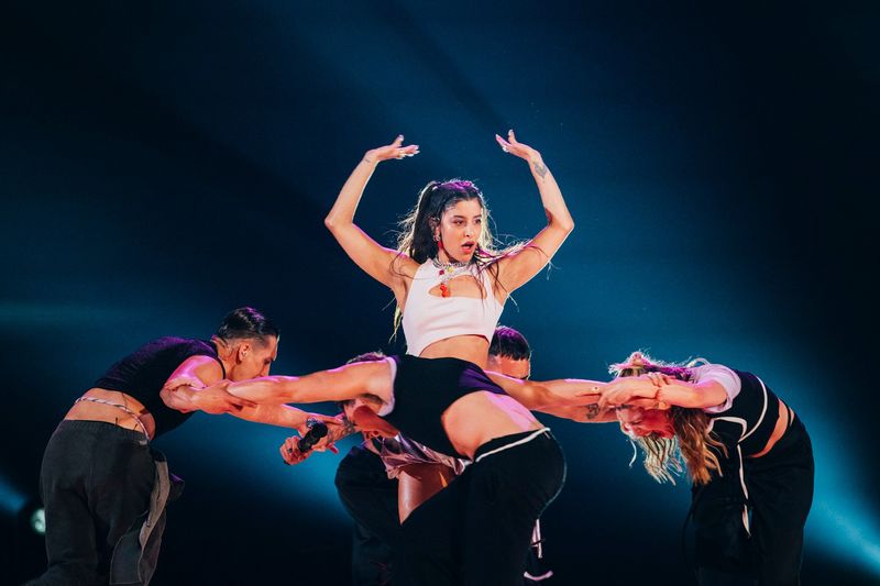 Marina Satti performing ZARI for Greece at the Second Semi-Final at Malmö Arena
