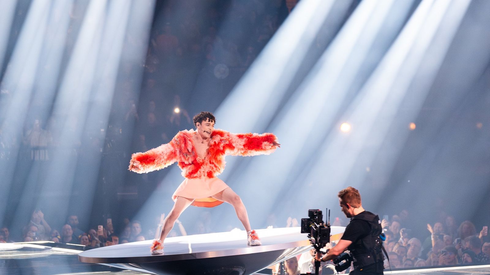 Nemo performing The Code for Switzerland at the Grand Final at Malmö Arena