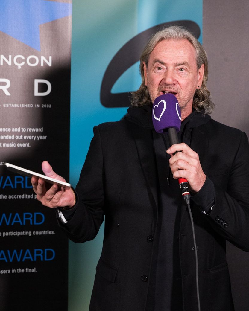 Christer Björkman hands out the 2024 Marcel Bezençon Awards to the winners
