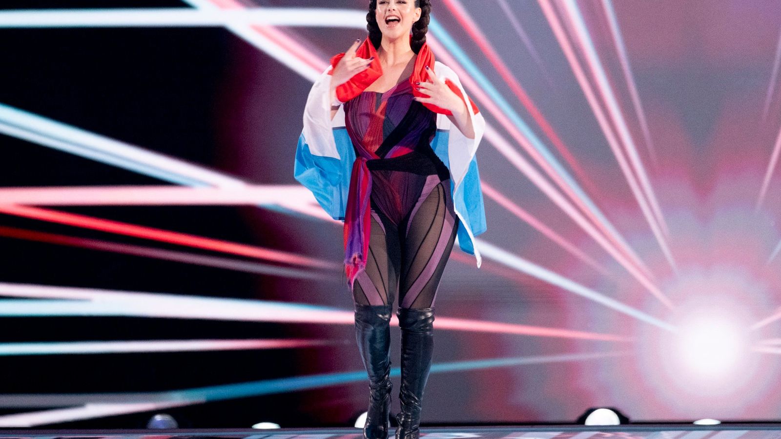 TALI walked the Flag Parade for Luxembourg at the 2024 Grand Final in Malmö Arena