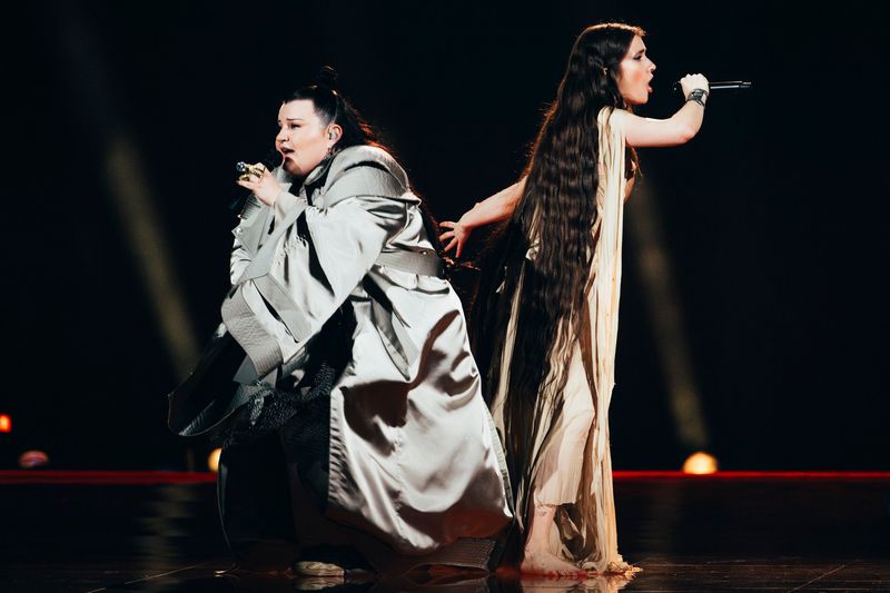 alyona alyona & Jerry Heil performing Teresa & Maria for Ukraine at the Grand Final at Malmö Arena	