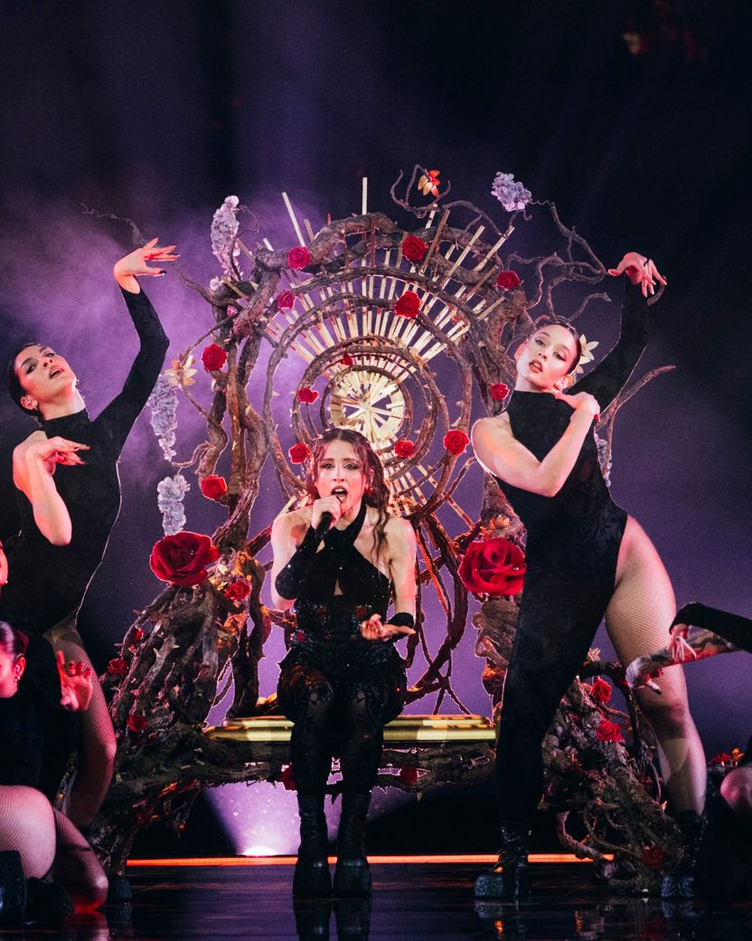 Angelina Mango performing La noia for Italy at the Grand Final at Malmö Arena