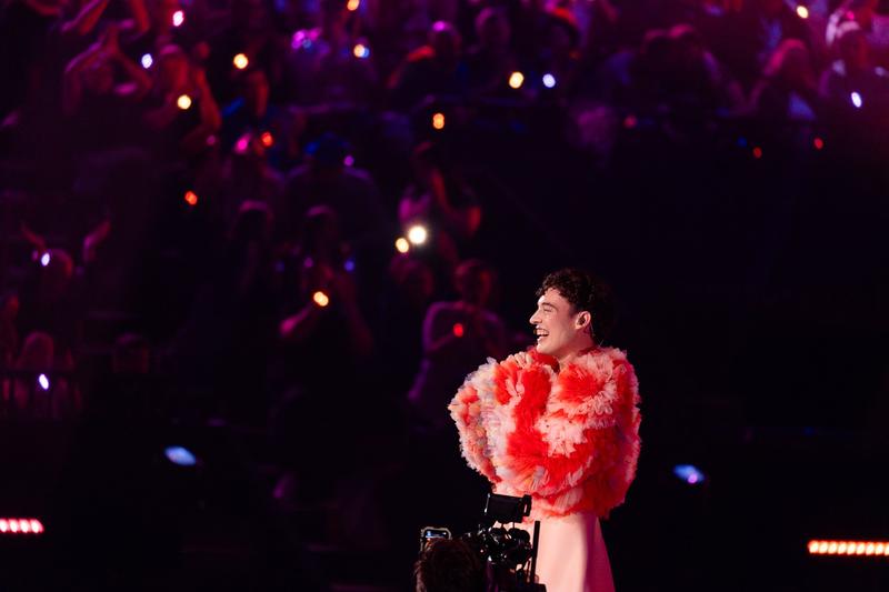 Nemo performing The Code for Switzerland at the Grand Final at Malmö Arena
