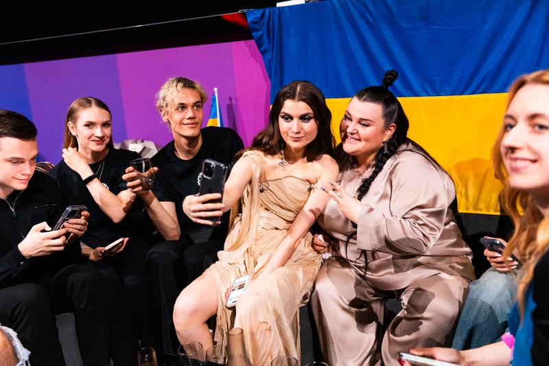 alyona alyona & Jerry Heil in the Green Room at the Grand Final at Malmö Arena, representing Ukraine 