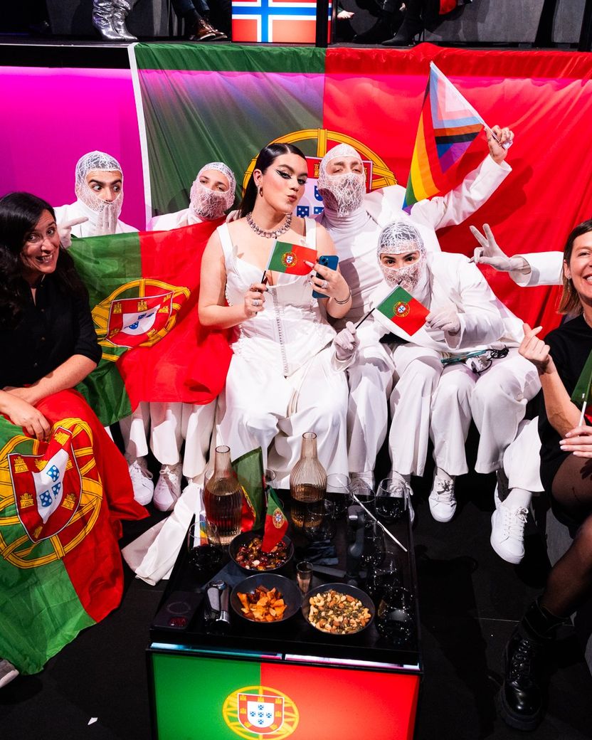 iolanda of Portugal in the Green Room at the Grand Final at Malmö Arena