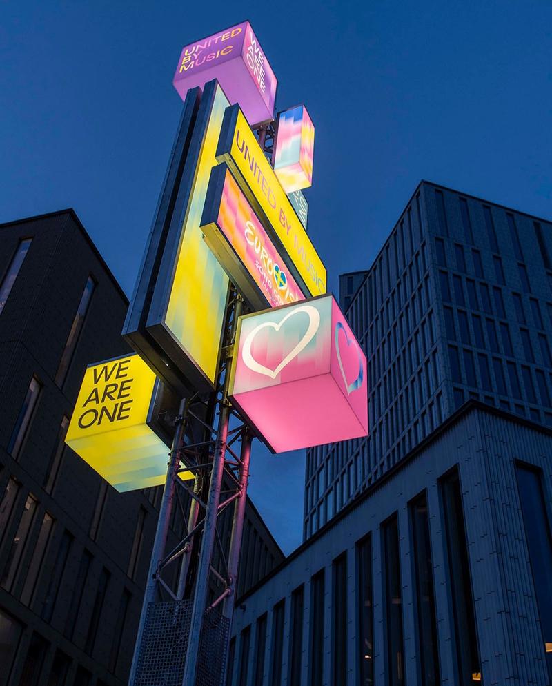 Shining brightly outside Malmö Live in the run-up to May 2024