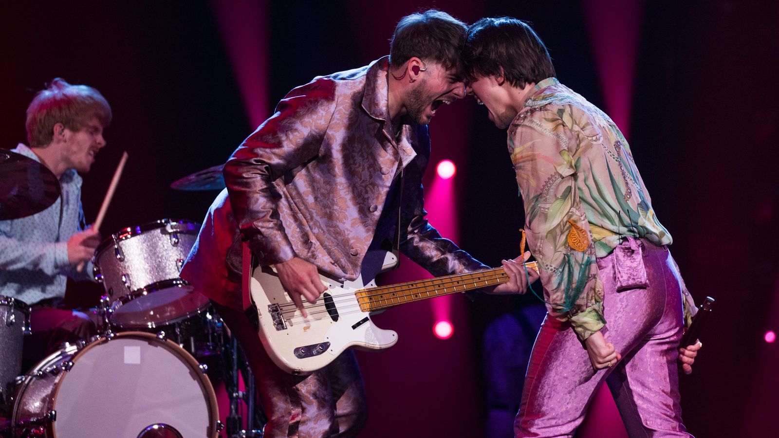 Joker Out rehearsing Carpe Diem for Slovenia at the First Rehearsal of the Second Semi-Final at Liverpool Arena