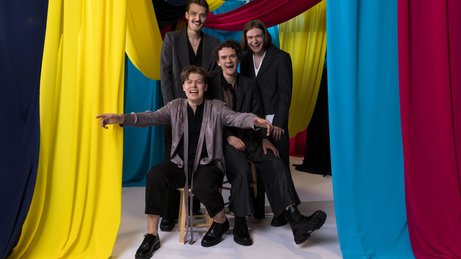 Sudden Lights from Latvia in the Eurovision 2023 studio