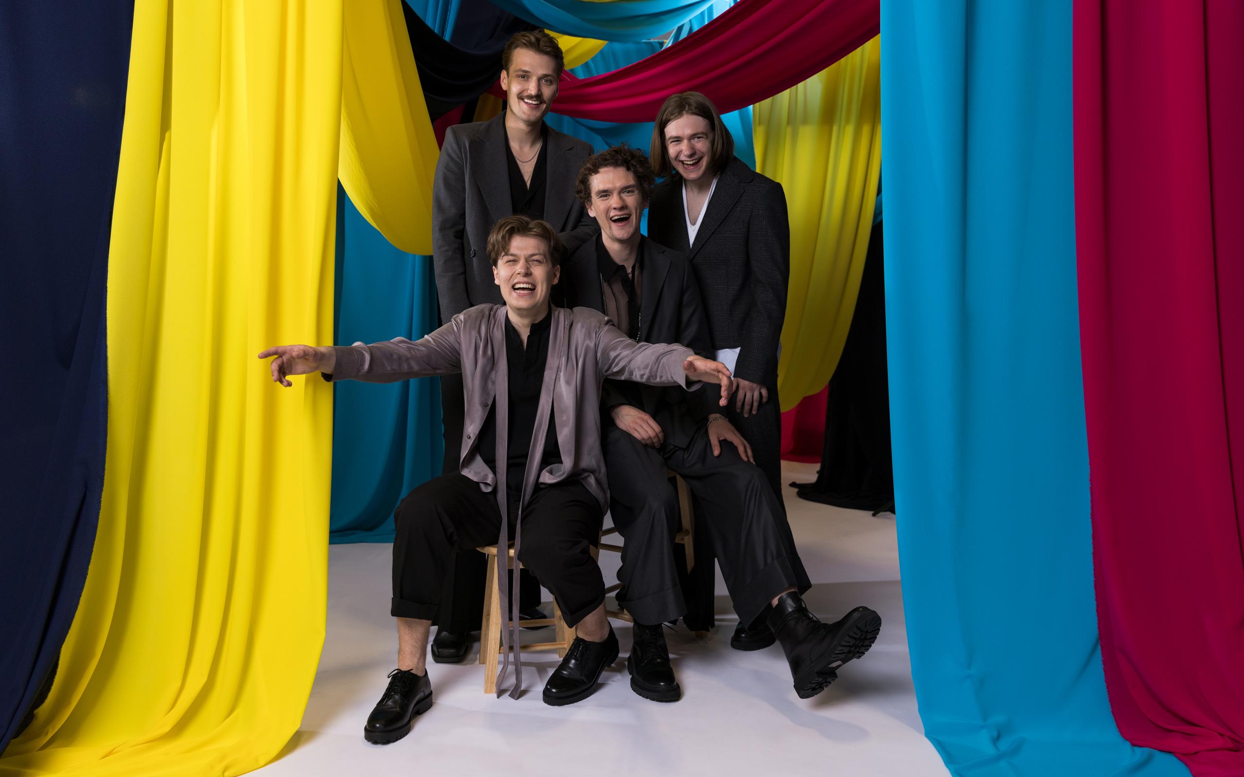 Sudden Lights from Latvia in the Eurovision 2023 studio