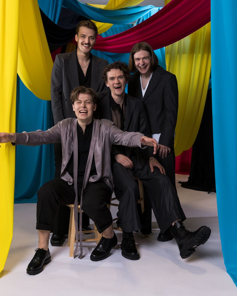 Sudden Lights from Latvia in the Eurovision 2023 studio