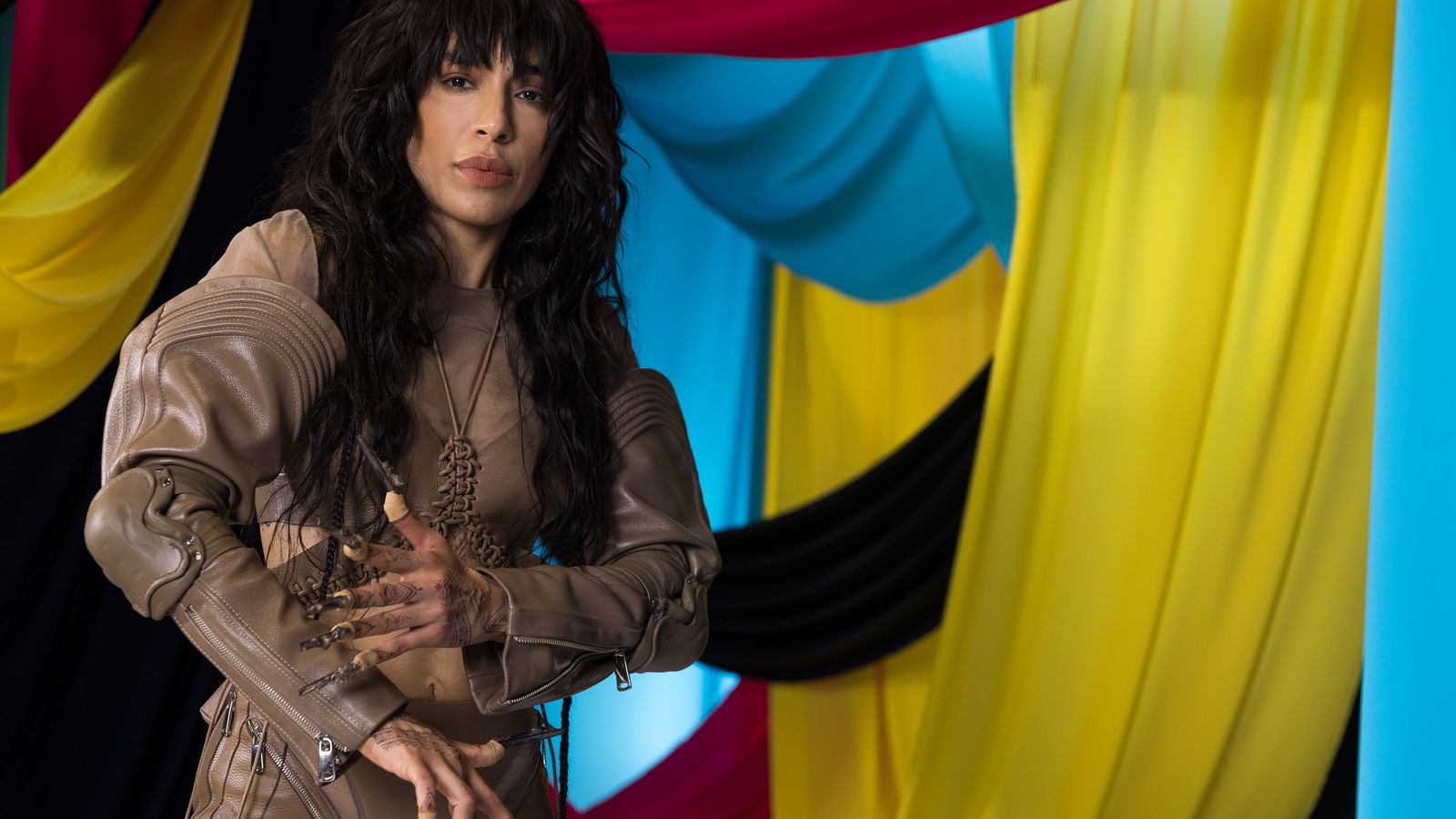 Loreen from Sweden in the Eurovision 2023 studio