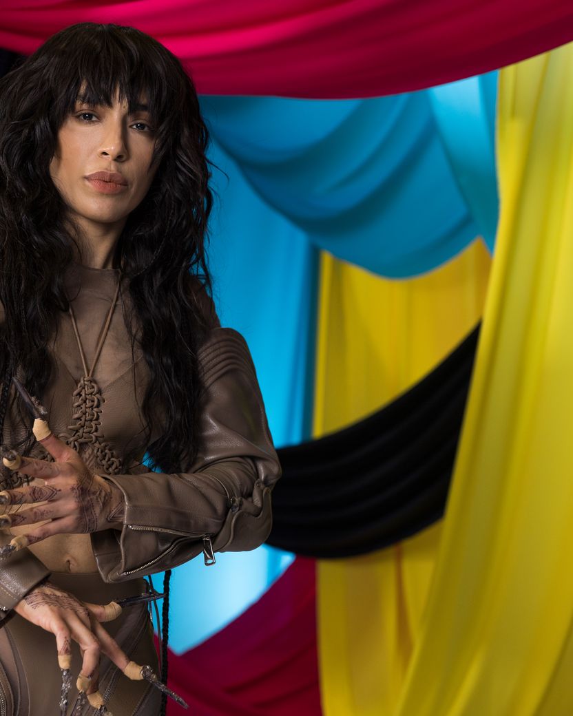 Loreen from Sweden in the Eurovision 2023 studio