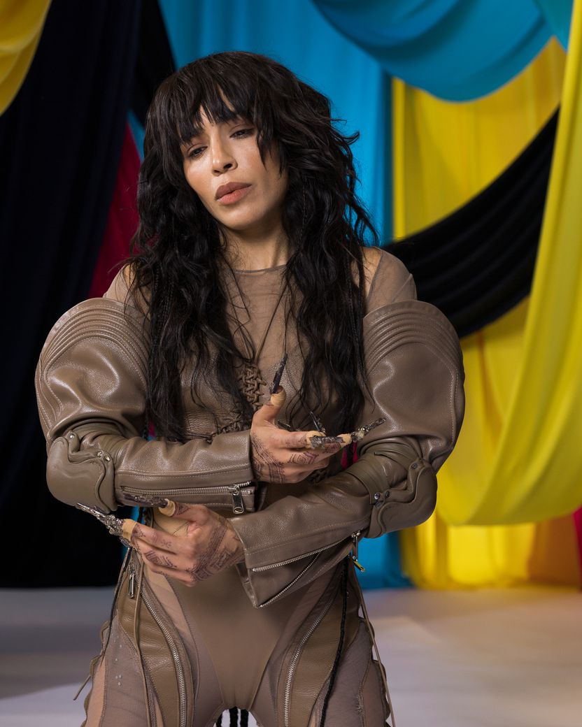 Loreen from Sweden in the Eurovision 2023 studio